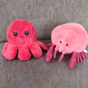Lubie Crab & Happy & Sad Octopus Plushies